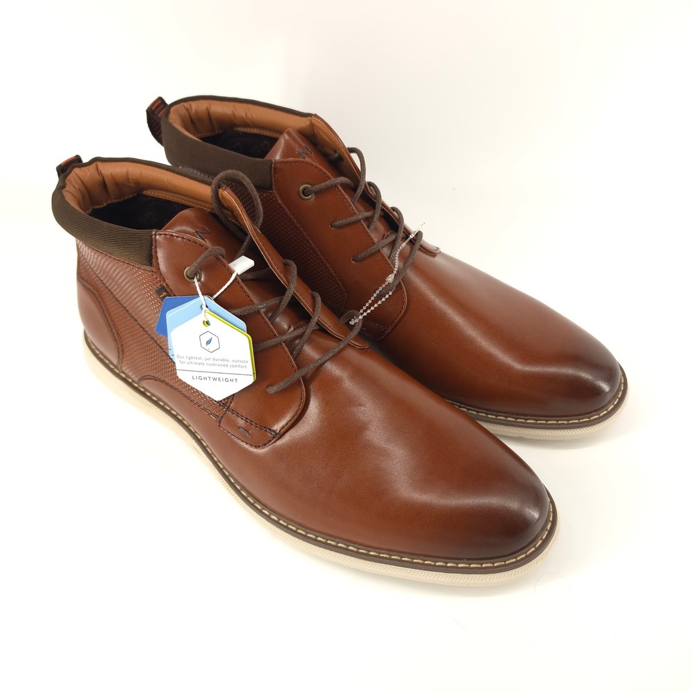 Nunn Bush Mens Chase Chukka‎ Ankle Boots Brown Size 12 Lightweight Comfort NWOB